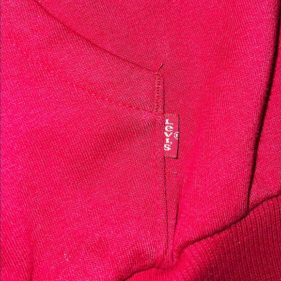BOY’S RED LEVI'S LOGO FLEECE HOODIE (L) - Picture 4 of 11